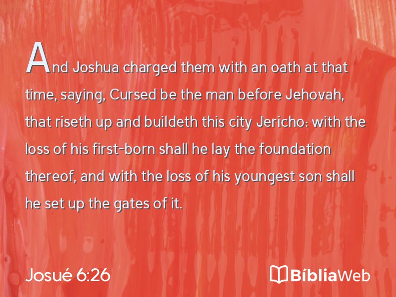 Josué 6:26 em imagem para compartilhar