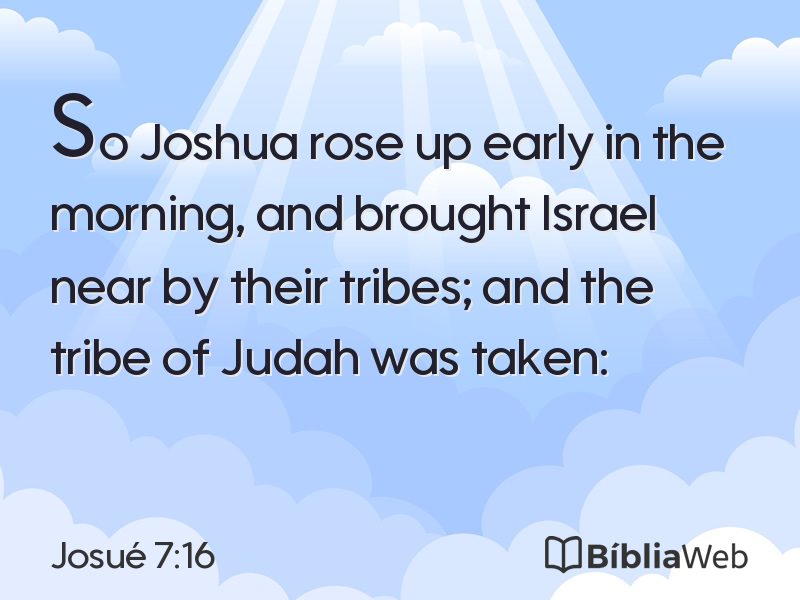 Josué 7:16 em imagem para compartilhar