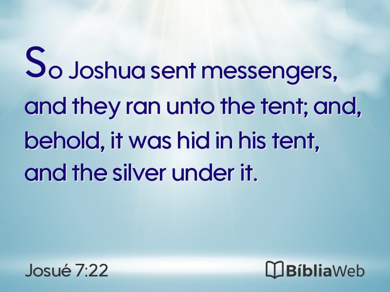 Josué 7:22 em imagem para compartilhar