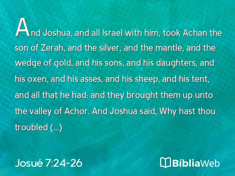 Josué 7:24-26 em imagem para compartilhar