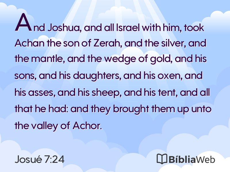 Josué 7:24 em imagem para compartilhar