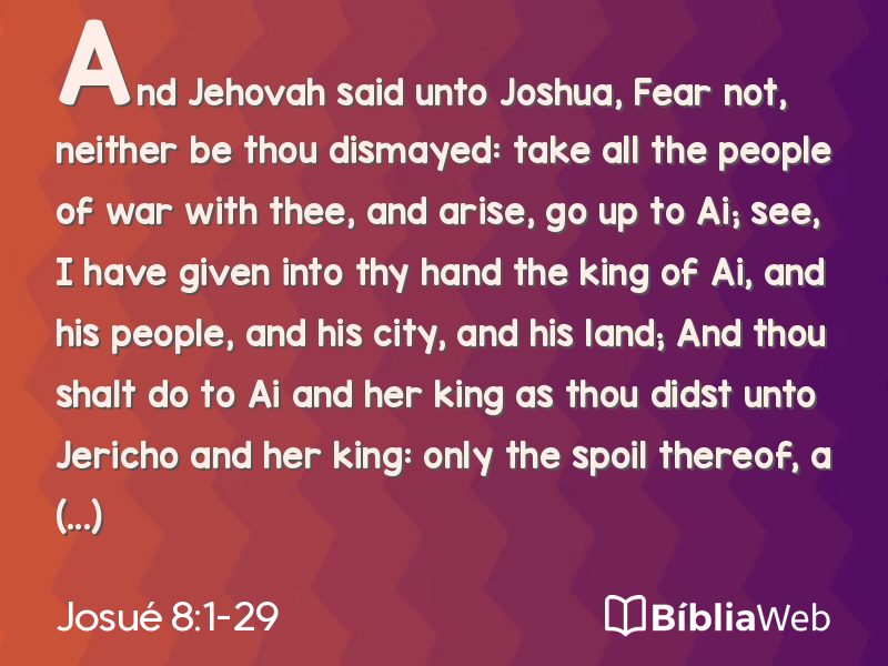 Josué 8:1-29 em imagem para compartilhar