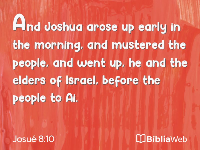 Josué 8:10 em imagem para compartilhar
