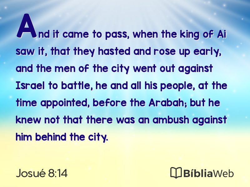Josué 8:14 em imagem para compartilhar