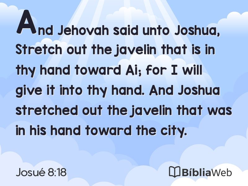 Josué 8:18 em imagem para compartilhar