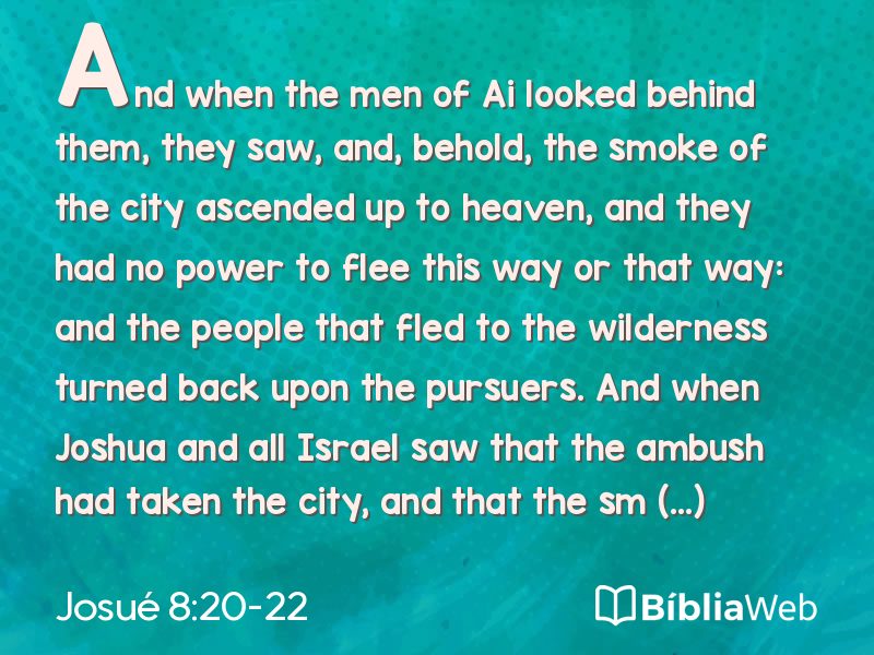 Josué 8:20-22 em imagem para compartilhar