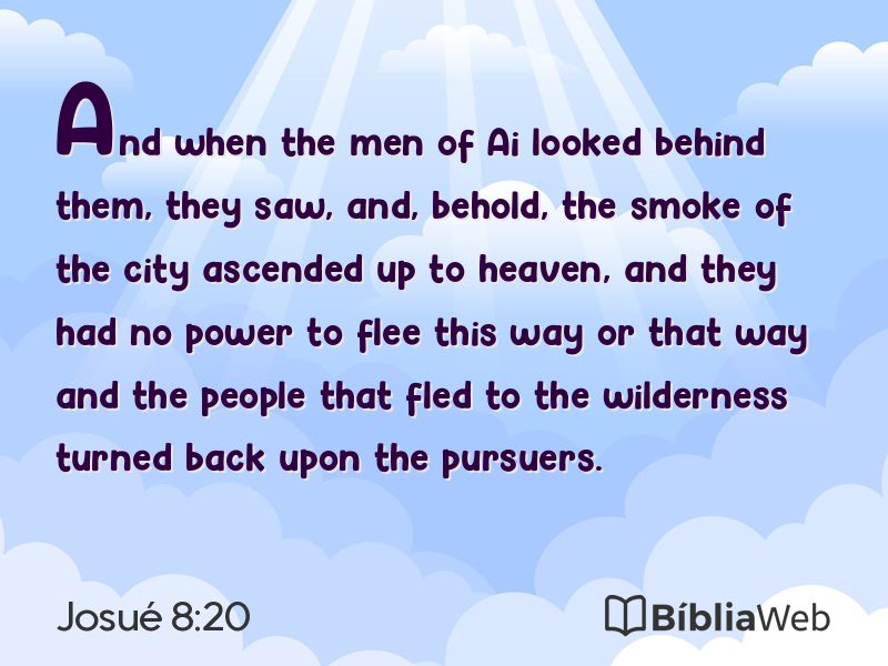 Josué 8:20 em imagem para compartilhar