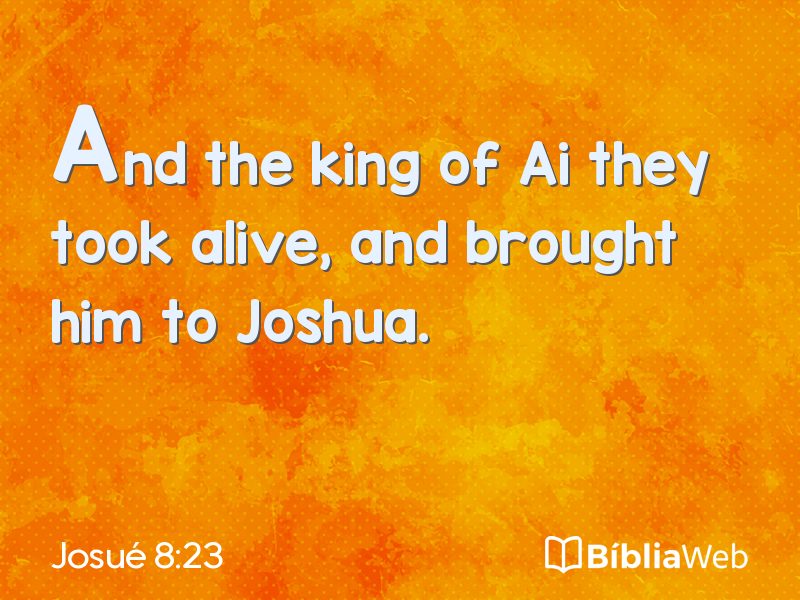Josué 8:23 em imagem para compartilhar