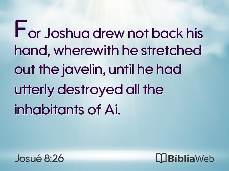 Josué 8:26 em imagem para compartilhar