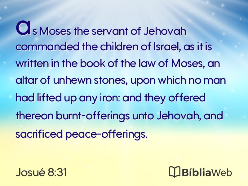 Josué 8:31 em imagem para compartilhar