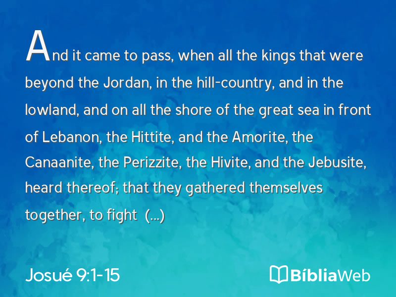 Josué 9:1-15 em imagem para compartilhar
