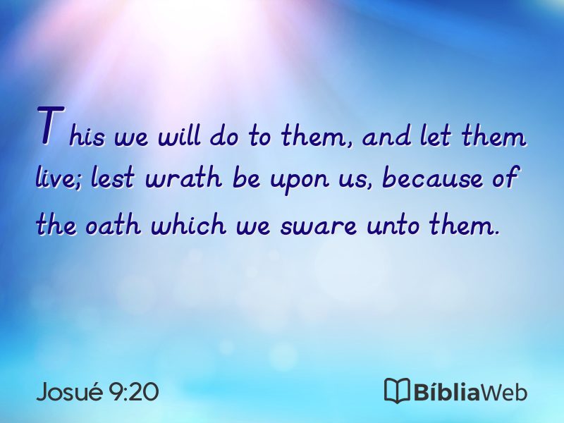 Josué 9:20 em imagem para compartilhar