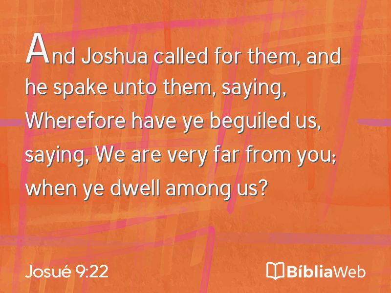 Josué 9:22 em imagem para compartilhar