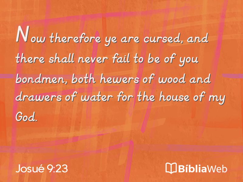 Josué 9:23 em imagem para compartilhar