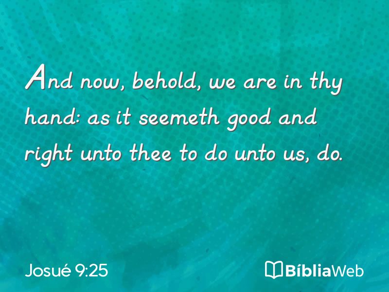 Josué 9:25 em imagem para compartilhar