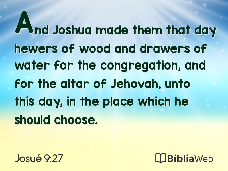 Josué 9:27 em imagem para compartilhar