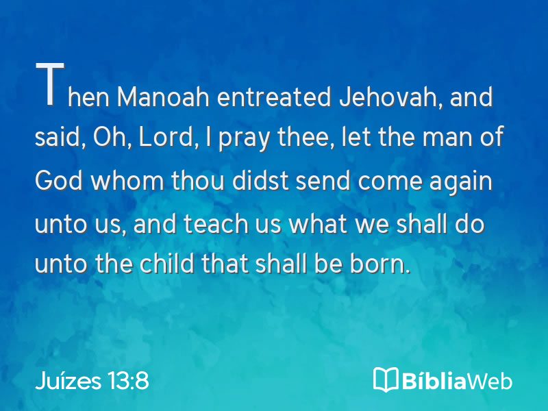 Juízes 13:8 em imagem para compartilhar