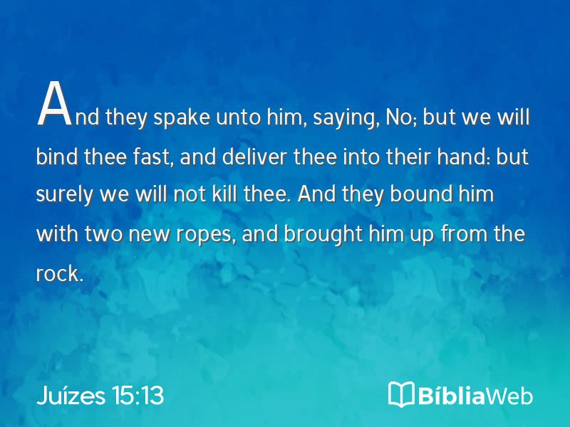Juízes 15:13 em imagem para compartilhar