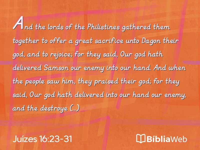 Juízes 16:23-31 em imagem para compartilhar