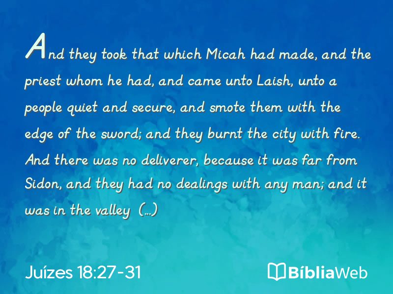 Juízes 18:27-31 em imagem para compartilhar