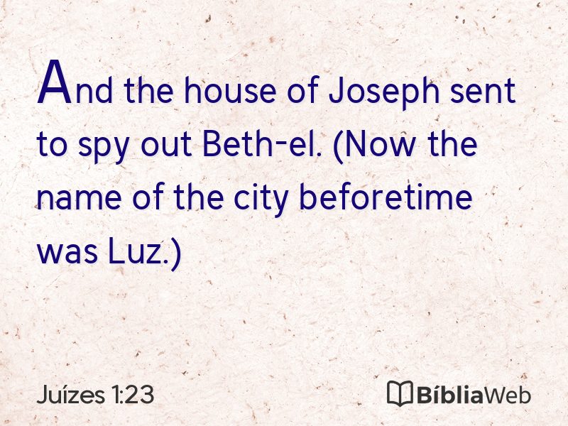 Juízes 1:23 em imagem para compartilhar