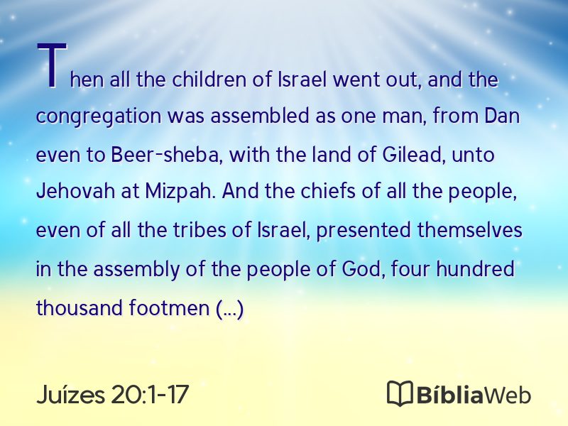 Juízes 20:1-17 em imagem para compartilhar