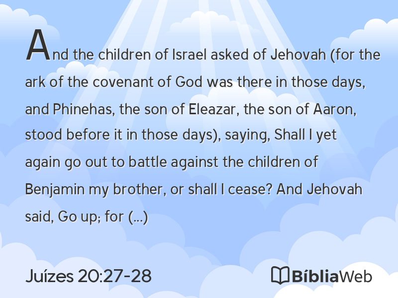 Juízes 20:27-28 em imagem para compartilhar