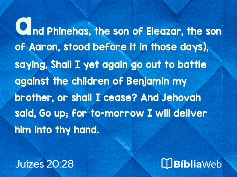 Juízes 20:28 em imagem para compartilhar