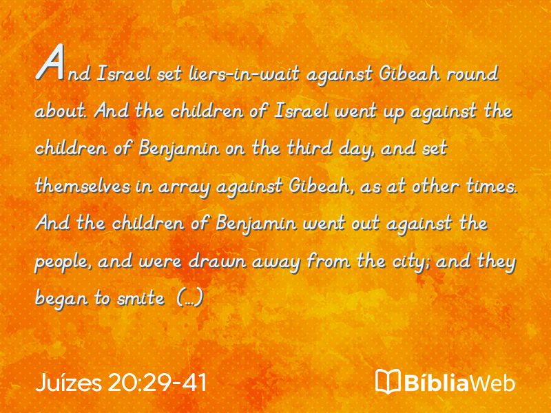 Juízes 20:29-41 em imagem para compartilhar