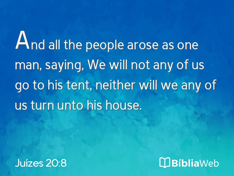 Juízes 20:8 em imagem para compartilhar