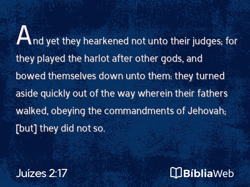 Juízes 2:17 em imagem para compartilhar