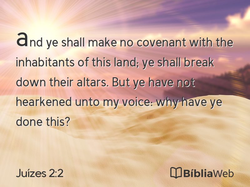 Juízes 2:2 em imagem para compartilhar
