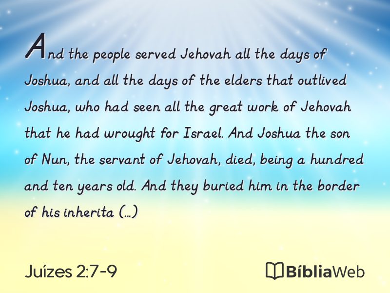 Juízes 2:7-9 em imagem para compartilhar