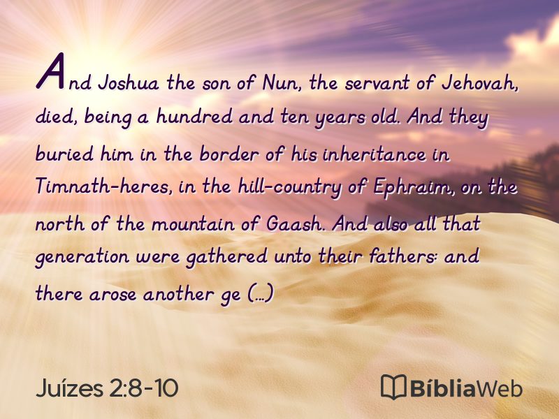 Juízes 2:8-10 em imagem para compartilhar