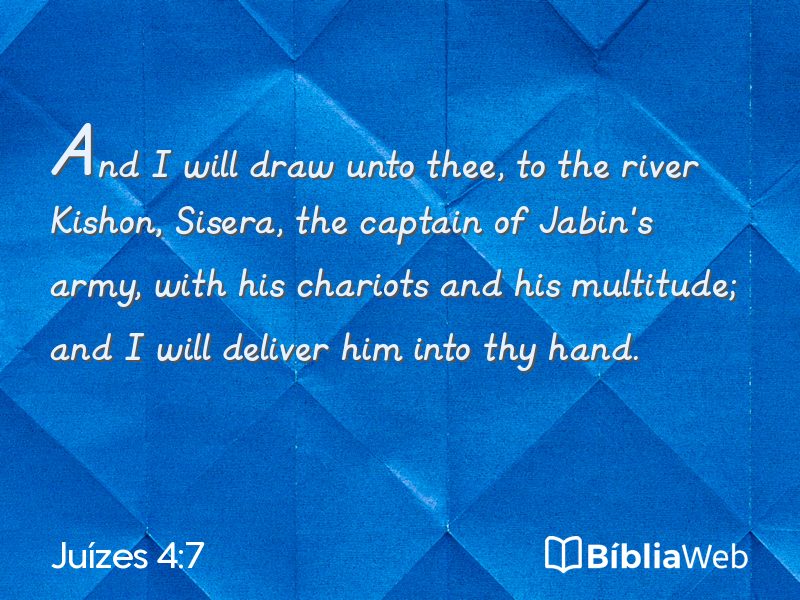 Juízes 4:7 em imagem para compartilhar