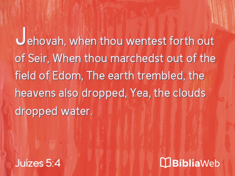 Juízes 5:4 em imagem para compartilhar