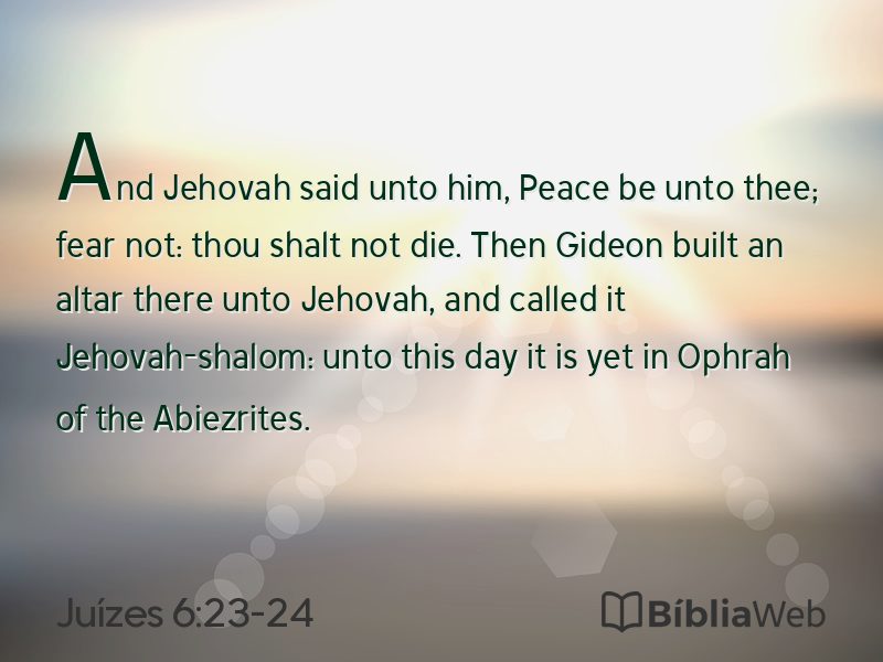 Juízes 6:23-24 em imagem para compartilhar