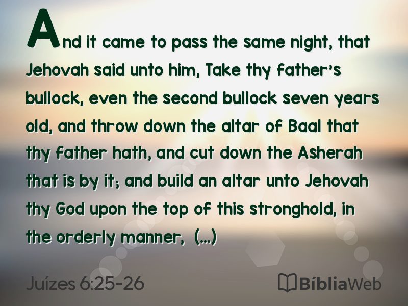 Juízes 6:25-26 em imagem para compartilhar