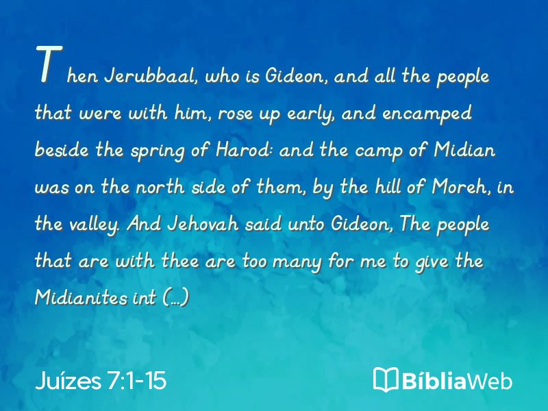 Juízes 7:1-15 em imagem para compartilhar