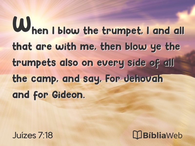 Juízes 7:18 em imagem para compartilhar