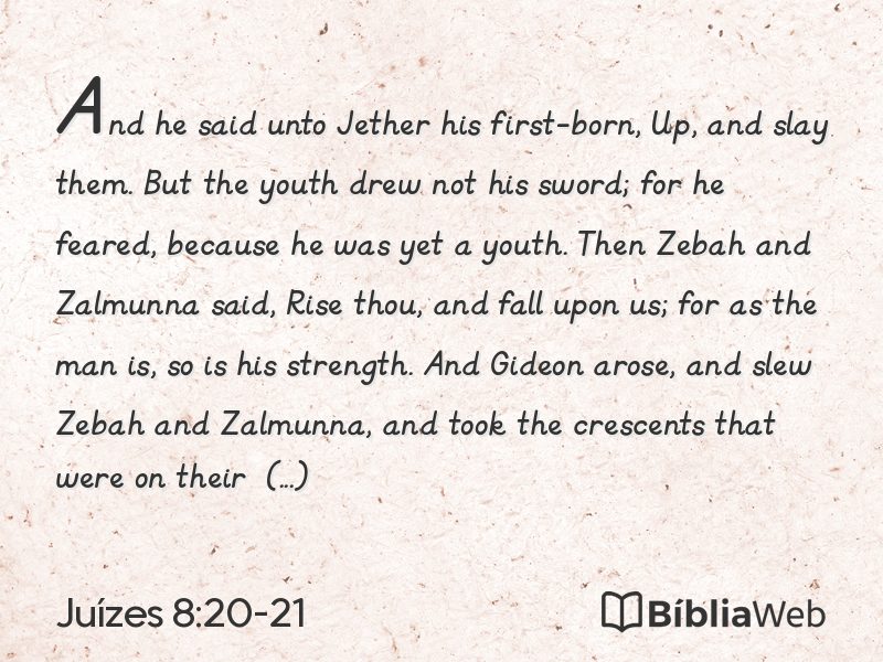 Juízes 8:20-21 em imagem para compartilhar