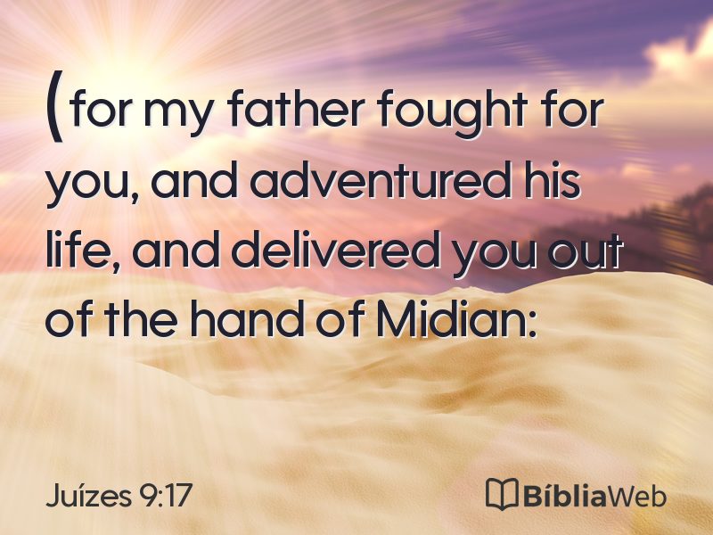 Juízes 9:17 em imagem para compartilhar