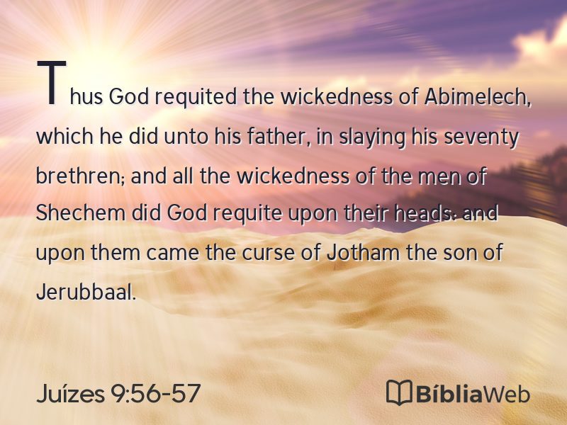 Juízes 9:56-57 em imagem para compartilhar