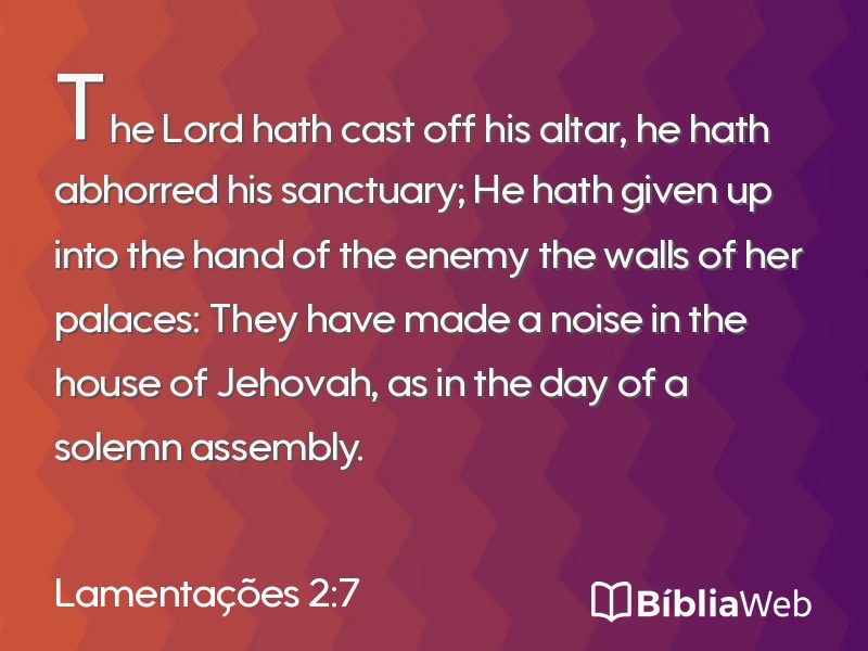 Lamentações 2:7 em imagem para compartilhar