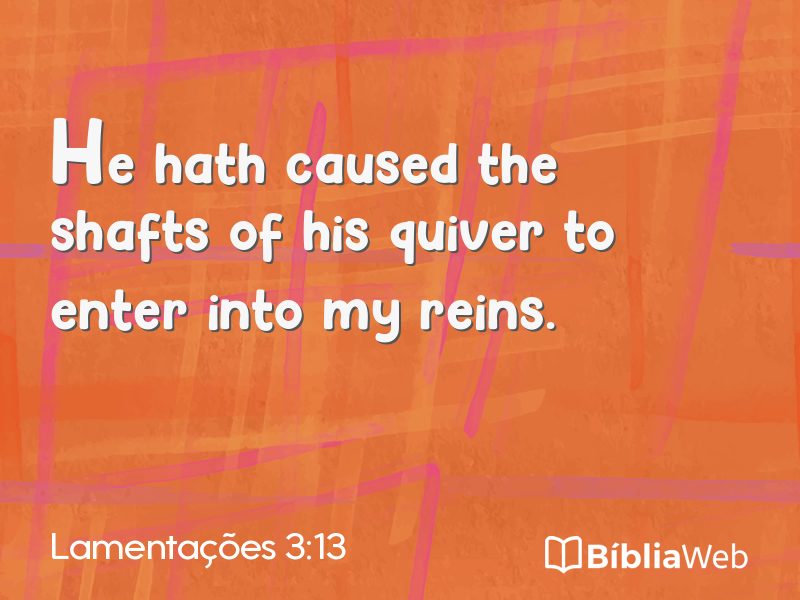 Lamentações 3:13 em imagem para compartilhar
