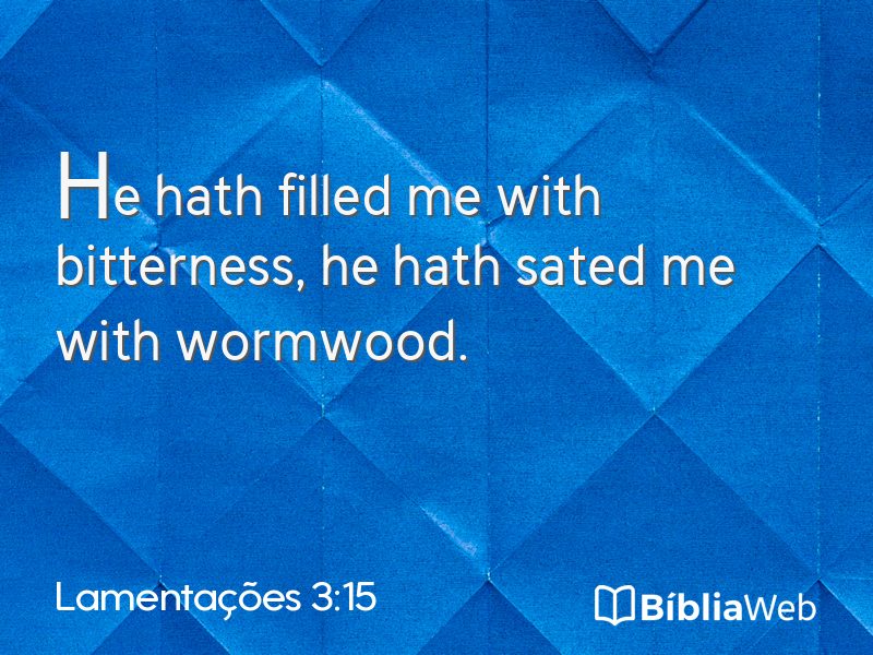 Lamentações 3:15 em imagem para compartilhar