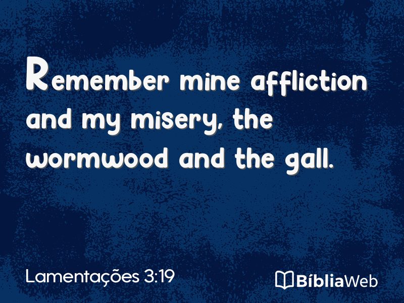 Lamentações 3:19 em imagem para compartilhar