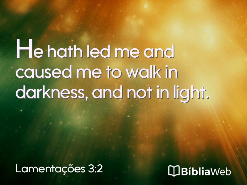 Lamentações 3:2 em imagem para compartilhar