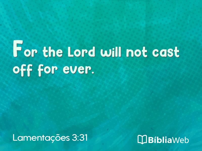 Lamentações 3:31 em imagem para compartilhar
