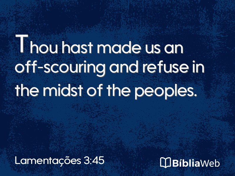 Lamentações 3:45 em imagem para compartilhar